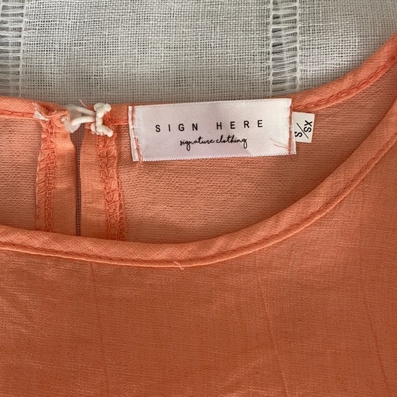 Sign Here Signature Clothing drop waist dress in pastel peach. - Picture 6 of 9